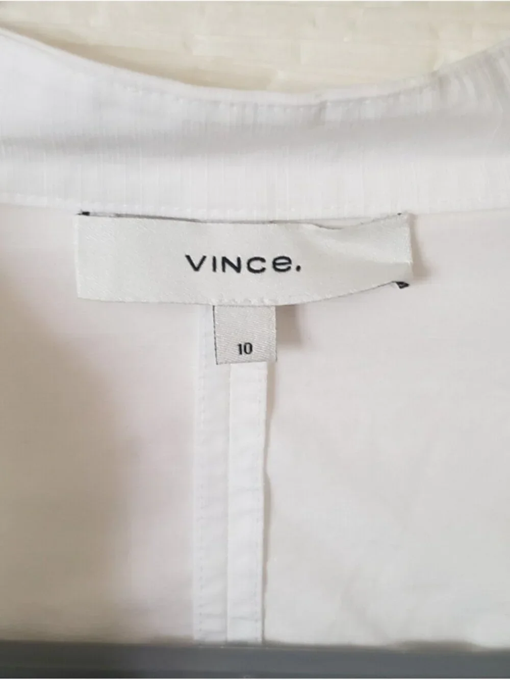Vince White Cotton Poplin Open Cutout Back Puff Sleeve Blouse Top 10 - Picture 3 of 10